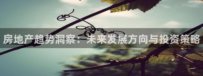 摩登7彩票平台登陆总代：房地产趋势洞察：未来发展方向与投资策