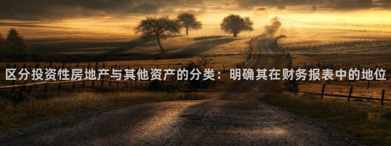 摩登7平台注册登录：区分投资性房地产与其他资产的分类：明确其