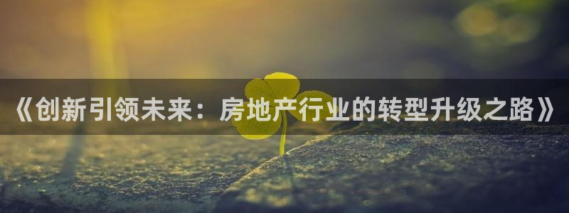 摩登7天3299O7：《创新引领未来：房地产行业的转型升级之